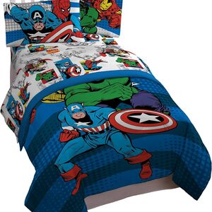 4 Piece Twin Avengers Good guys Bed set